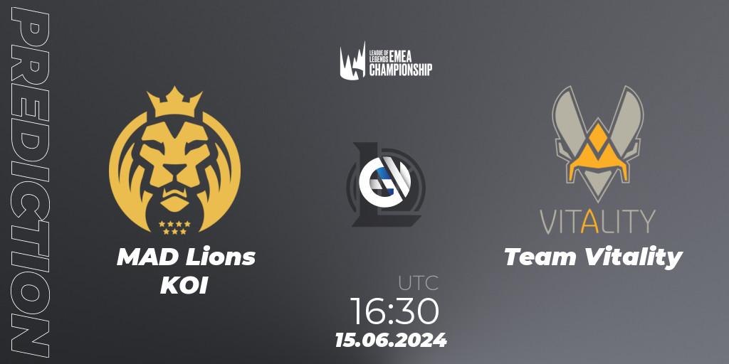 MAD Lions KOI - Team Vitality: Maç tahminleri. 15.06.2024 at 16:30, LoL, LEC Summer 2024 - Regular Season