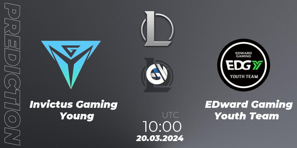Invictus Gaming Young - EDward Gaming Youth Team: Maç tahminleri. 20.03.24, LoL, LDL 2024 - Stage 1