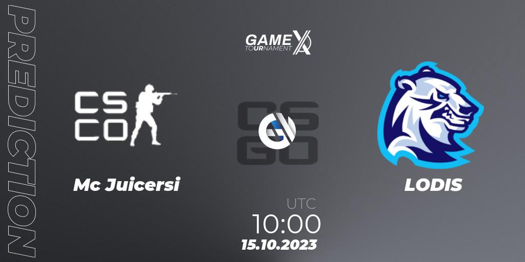 Mc Juicersi - LODIS: Maç tahminleri. 15.10.2023 at 10:20, Counter-Strike (CS2), GameX 2023