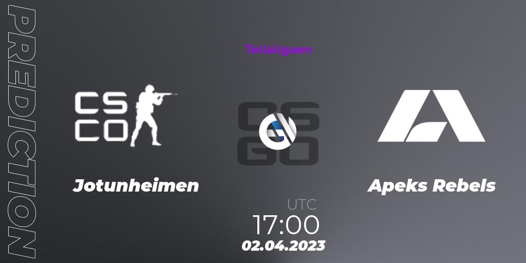 Jotunheimen - Apeks Rebels: Maç tahminleri. 02.04.23, CS2 (CS:GO), Telialigaen Spring 2023: Group stage