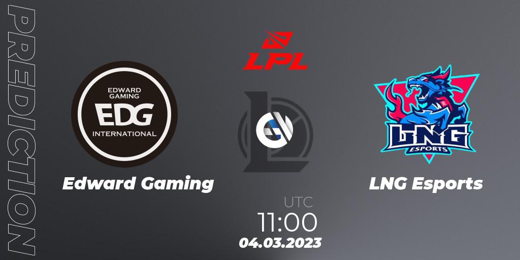 Edward Gaming - LNG Esports: Maç tahminleri. 04.03.2023 at 11:00, LoL, LPL Spring 2023 - Group Stage