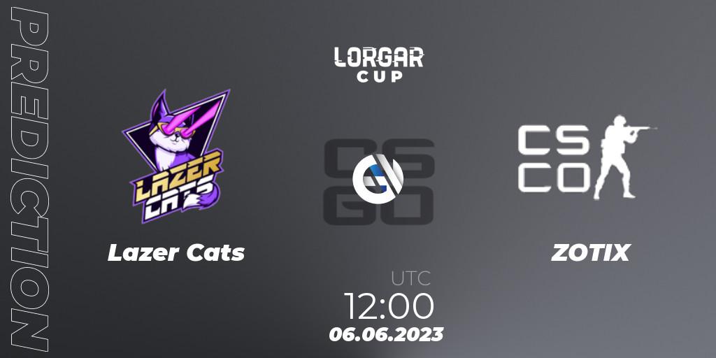 Lazer Cats - ZOTIX: Maç tahminleri. 06.06.2023 at 12:00, Counter-Strike (CS2), Lorgar Cup: Ukrainian Closed Qualifier