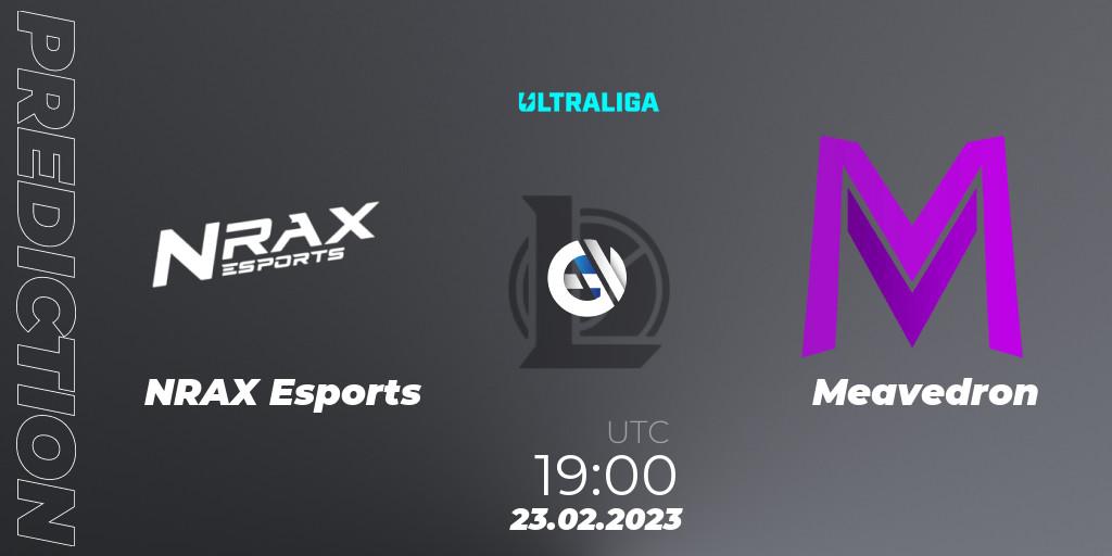 NRAX Esports - Meavedron: Maç tahminleri. 23.02.2023 at 19:00, LoL, Ultraliga 2nd Division Season 6