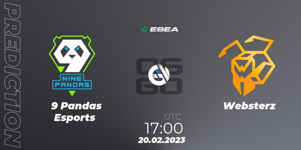 9 Pandas Esports - Websterz: Maç tahminleri. 01.03.2023 at 16:00, Counter-Strike (CS2), ESEA Season 44: Advanced Division - Europe