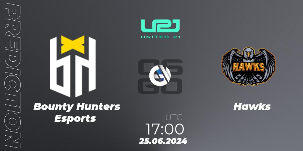 Bounty Hunters Esports - Hawks: Maç tahminleri. 25.06.2024 at 17:00, Counter-Strike (CS2), United21 South America Season 1
