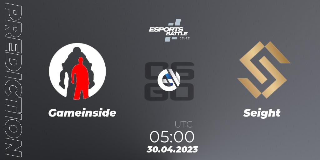 Gameinside - Seight: Maç tahminleri. 30.04.2023 at 05:00, Counter-Strike (CS2), ESportsBattle Season 17
