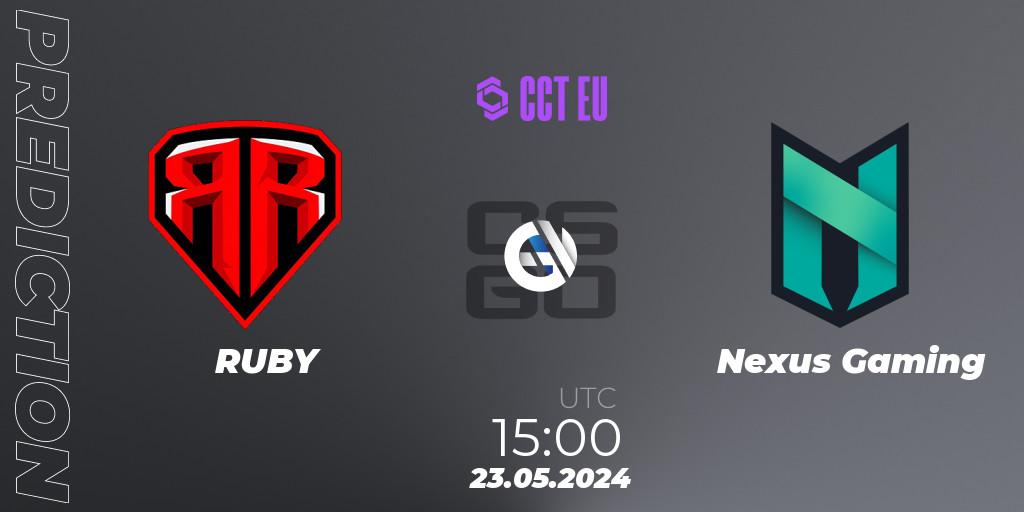 RUBY - Nexus Gaming: Maç tahminleri. 23.05.2024 at 15:05, Counter-Strike (CS2), CCT Season 2 Europe Series 4