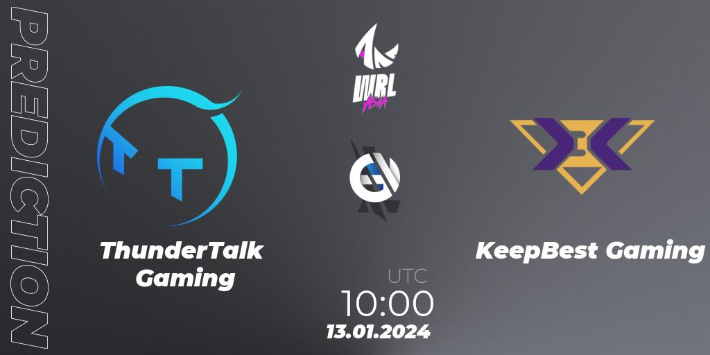 ThunderTalk Gaming - KeepBest Gaming: Maç tahminleri. 13.01.2024 at 10:00, Wild Rift, WRL Asia 2023 - Season 2: China Conference