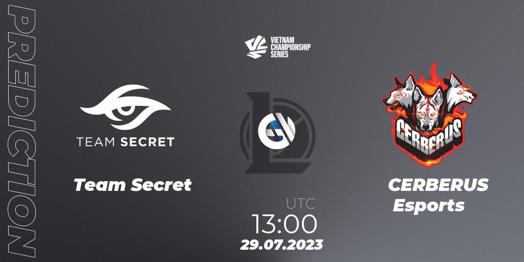 Team Secret - CERBERUS Esports: Maç tahminleri. 29.07.2023 at 13:00, LoL, VCS Dusk 2023