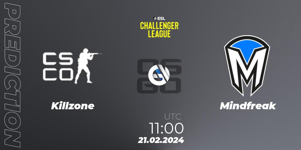 Killzone - Mindfreak: Maç tahminleri. 21.02.2024 at 11:00, Counter-Strike (CS2), ESL Challenger League Season 47: Oceania