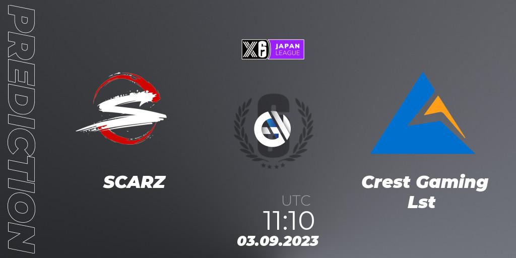 SCARZ - Crest Gaming Lst: Maç tahminleri. 03.09.2023 at 11:10, Rainbow Six, Japan League 2023 - Stage 2