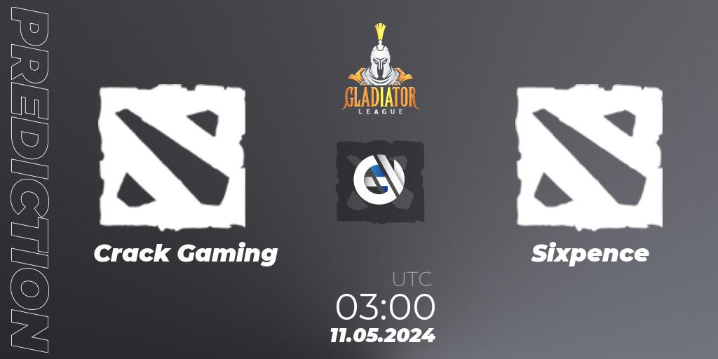 Crack Gaming - Sixpence: Maç tahminleri. 11.05.2024 at 03:00, Dota 2, Gladiator League