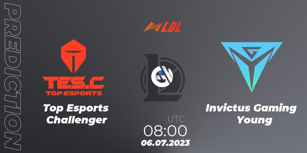 Top Esports Challenger - Invictus Gaming Young: Maç tahminleri. 06.07.2023 at 08:00, LoL, LDL 2023 - Regular Season - Stage 3
