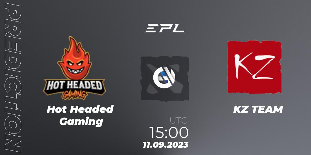 Hot Headed Gaming - KZ TEAM: Maç tahminleri. 11.09.2023 at 16:00, Dota 2, European Pro League Season 12
