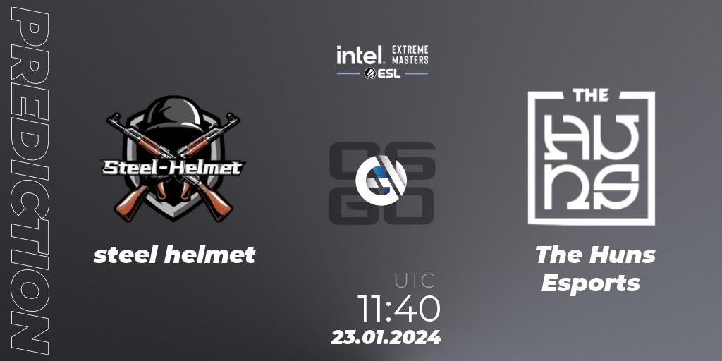 steel helmet - The Huns Esports: Maç tahminleri. 23.01.2024 at 11:40, Counter-Strike (CS2), Intel Extreme Masters China 2024: Asian Open Qualifier #1