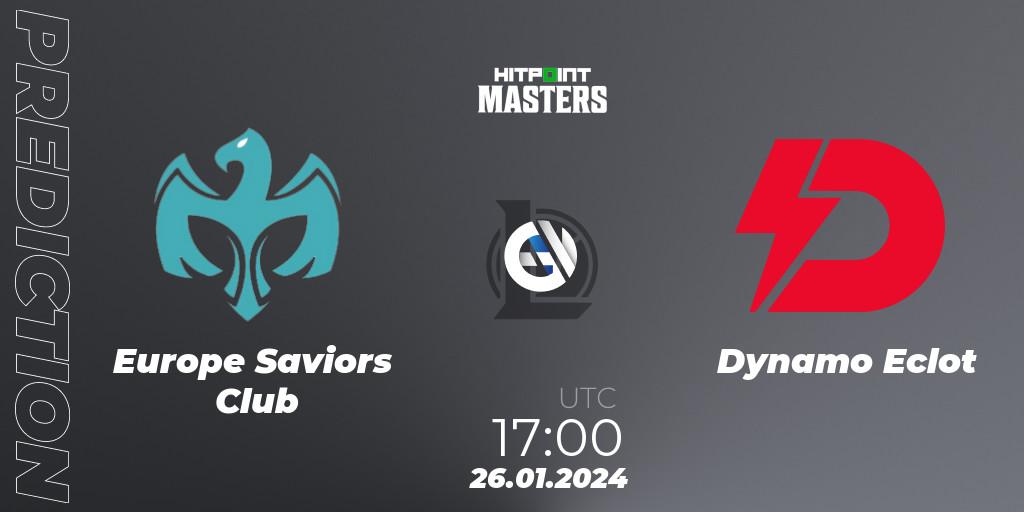Europe Saviors Club - Dynamo Eclot: Maç tahminleri. 26.01.2024 at 17:00, LoL, Hitpoint Masters Spring 2024