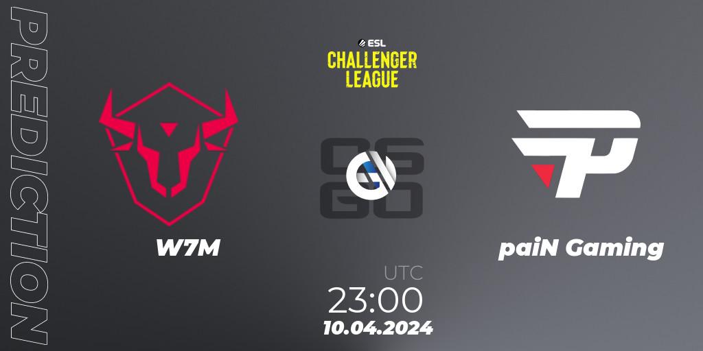 W7M - paiN Gaming: Maç tahminleri. 06.05.2024 at 19:00, Counter-Strike (CS2), ESL Challenger League Season 47: South America