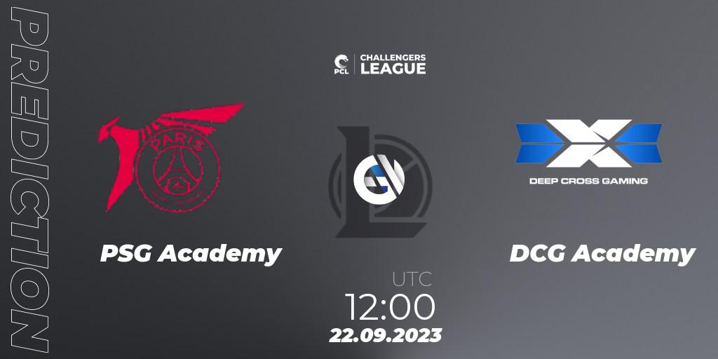 PSG Academy - DCG Academy: Maç tahminleri. 22.09.2023 at 12:00, LoL, PCL 2023 - Playoffs