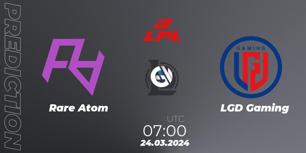 Rare Atom - LGD Gaming: Maç tahminleri. 24.03.24, LoL, LPL Spring 2024 - Group Stage