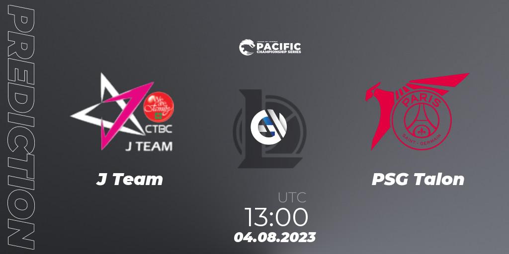 J Team - PSG Talon: Maç tahminleri. 05.08.2023 at 13:45, LoL, PACIFIC Championship series Group Stage