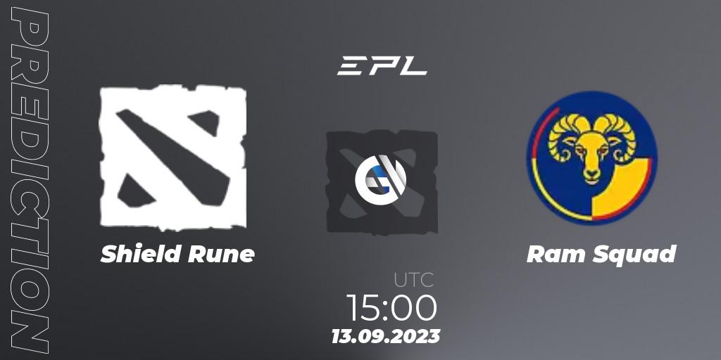 Shield Rune - Ram Squad: Maç tahminleri. 13.09.2023 at 15:00, Dota 2, European Pro League Season 12