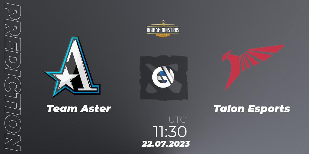 Team Aster - Talon Esports: Maç tahminleri. 22.07.2023 at 11:33, Dota 2, Riyadh Masters 2023 - Group Stage