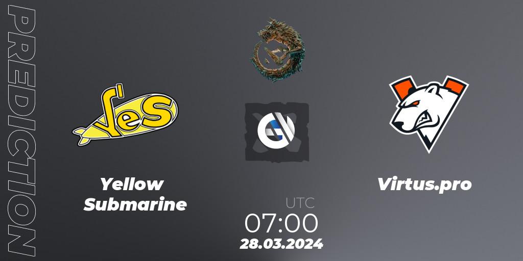 Yellow Submarine - Virtus.pro: Maç tahminleri. 28.03.24, Dota 2, PGL Wallachia Season 1: Eastern Europe Closed Qualifier