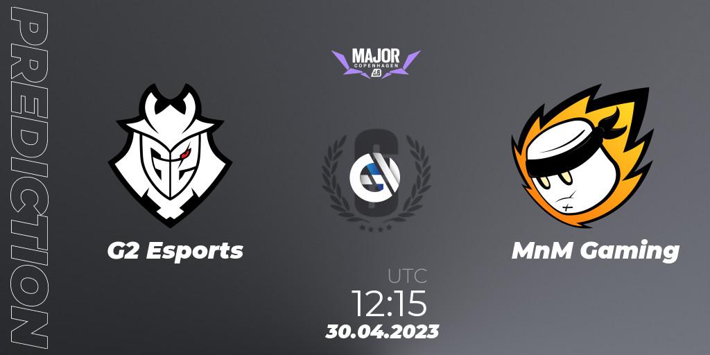 G2 Esports - MnM Gaming: Maç tahminleri. 30.04.2023 at 12:15, Rainbow Six, BLAST R6 Major Copenhagen 2023