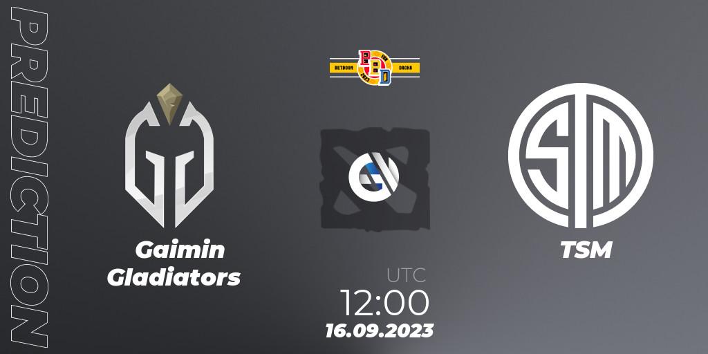 Gaimin Gladiators - TSM: Maç tahminleri. 16.09.2023 at 12:20, Dota 2, BetBoom Dacha