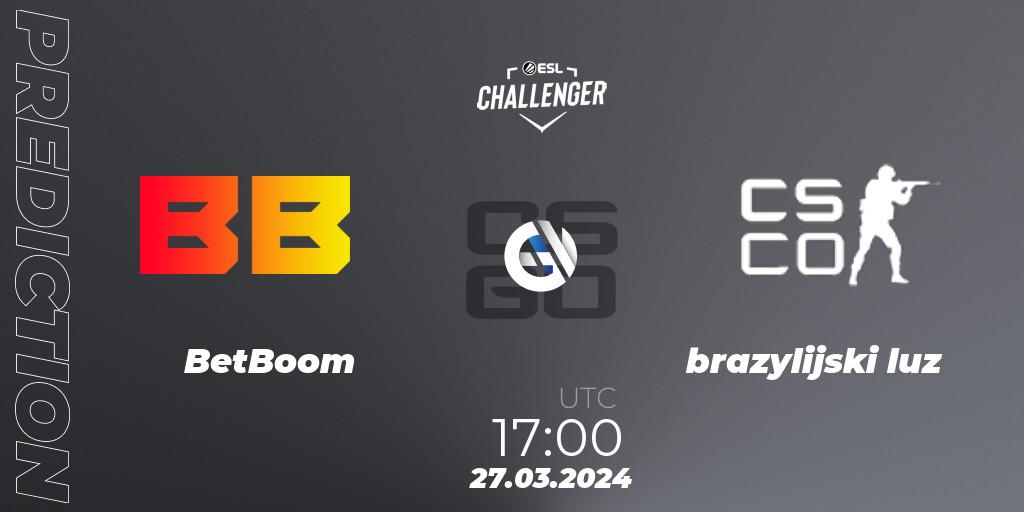 BetBoom - brazylijski luz: Maç tahminleri. 27.03.2024 at 17:00, Counter-Strike (CS2), ESL Challenger #57: European Open Qualifier
