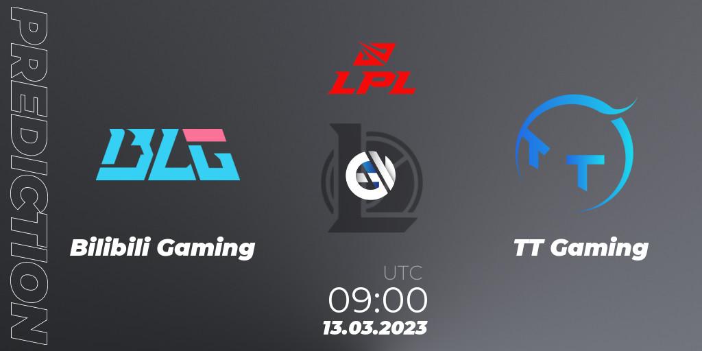 Bilibili Gaming - TT Gaming: Maç tahminleri. 13.03.2023 at 11:15, LoL, LPL Spring 2023 - Group Stage