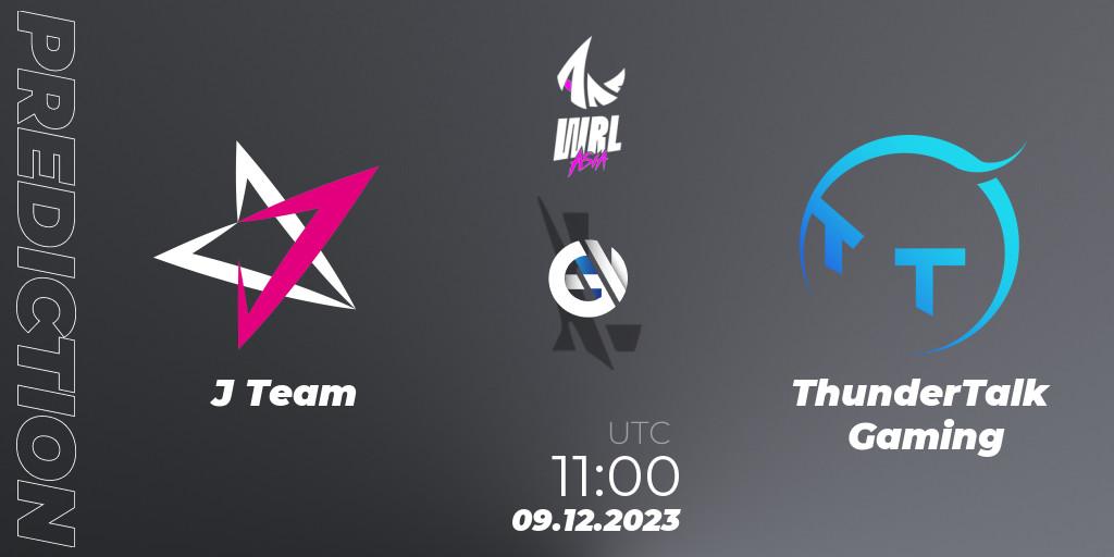J Team - ThunderTalk Gaming: Maç tahminleri. 09.12.2023 at 11:00, Wild Rift, WRL Asia 2023 - Season 2 - Regular Season