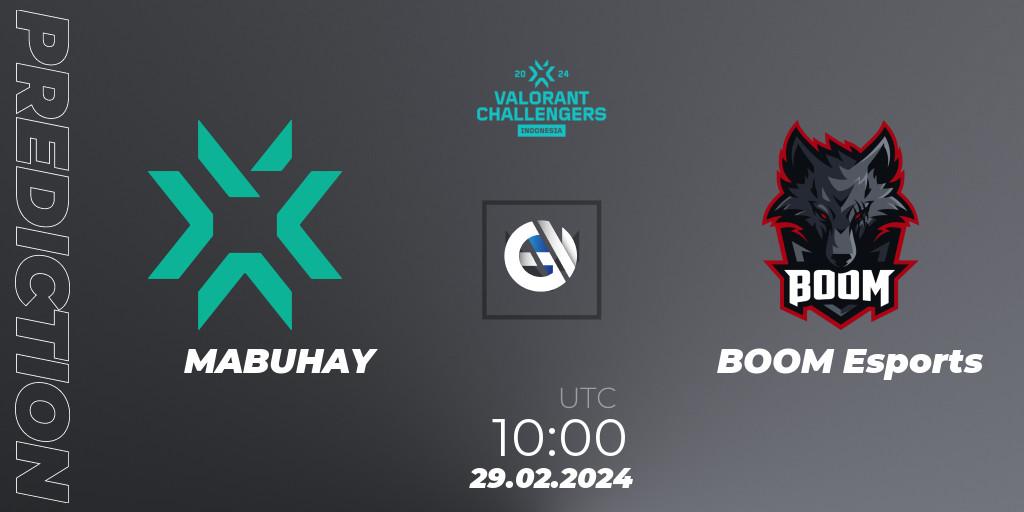 MABUHAY - BOOM Esports: Maç tahminleri. 29.02.24, VALORANT, VALORANT Challengers Indonesia 2024: Split 1
