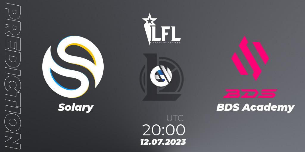 Solary - BDS Academy: Maç tahminleri. 12.07.2023 at 20:00, LoL, LFL Summer 2023 - Group Stage