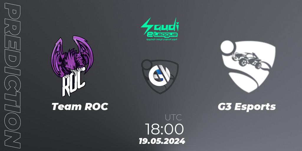 Team ROC - G3 Esports: Maç tahminleri. 19.05.2024 at 18:00, Rocket League, Saudi eLeague 2024 - Major 2: Online Major Phase 1