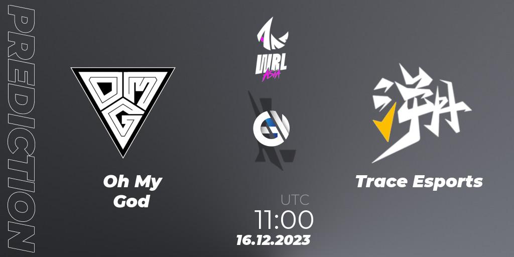 Oh My God - Trace Esports: Maç tahminleri. 16.12.2023 at 11:00, Wild Rift, WRL Asia 2023 - Season 2 - Regular Season