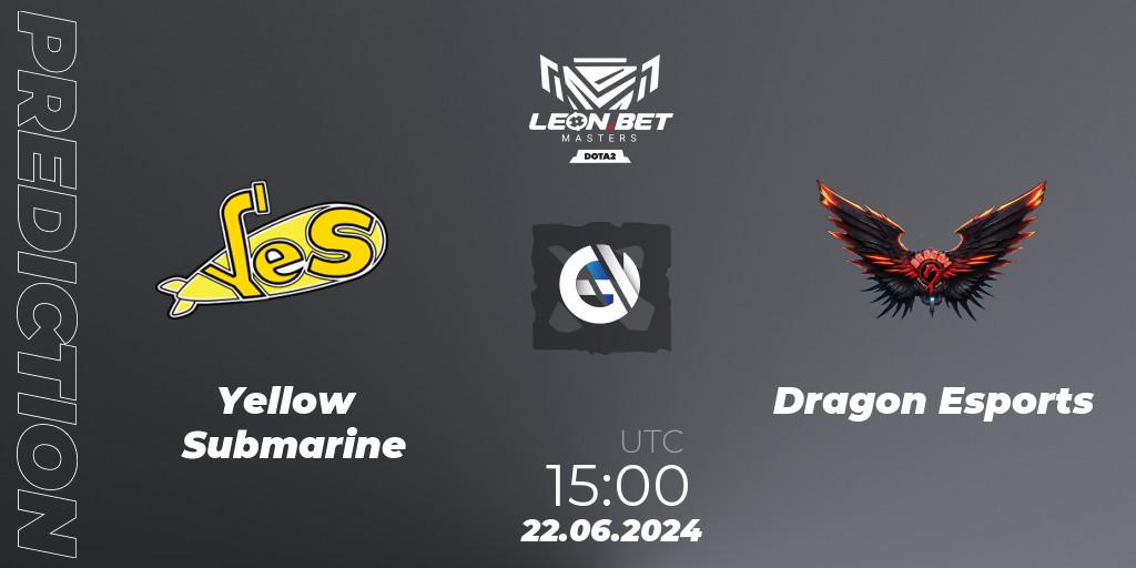 Yellow Submarine - Dragon Esports: Maç tahminleri. 22.06.2024 at 15:30, Dota 2, Leon Masters #1