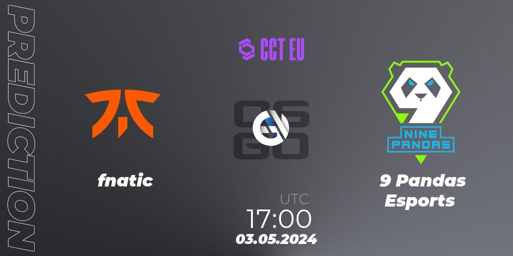 fnatic - 9 Pandas Esports: Maç tahminleri. 03.05.2024 at 18:10, Counter-Strike (CS2), CCT Season 2 Europe Series 1