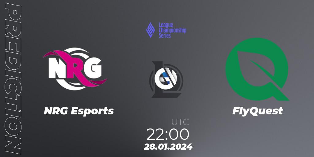 NRG Esports - FlyQuest: Maç tahminleri. 28.01.2024 at 22:00, LoL, LCS Spring 2024 - Group Stage