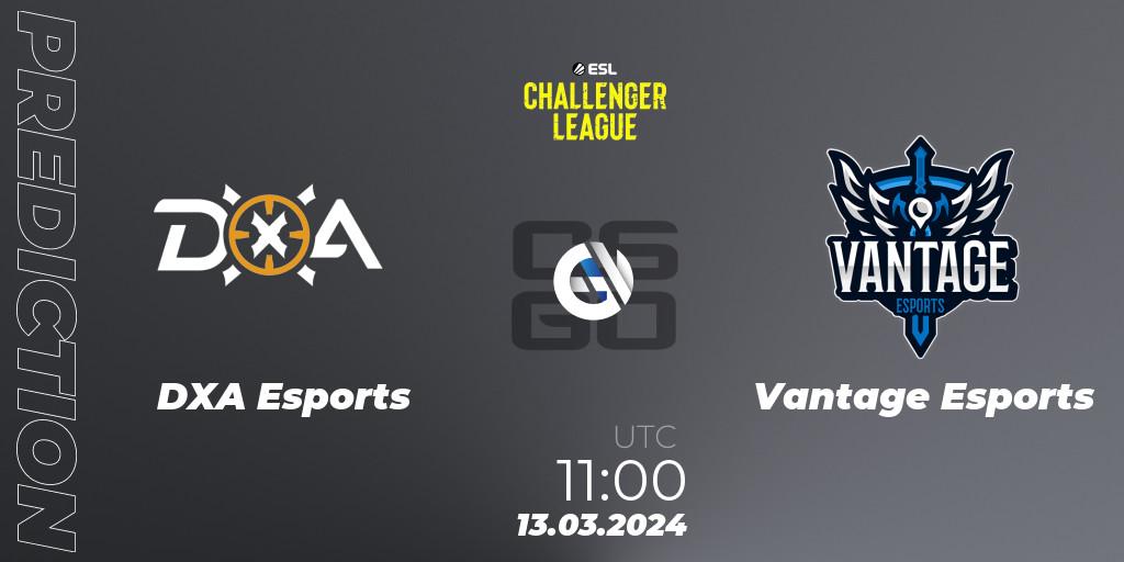 DXA Esports - Vantage Esports: Maç tahminleri. 13.03.2024 at 11:10, Counter-Strike (CS2), ESL Challenger League Season 47: Oceania