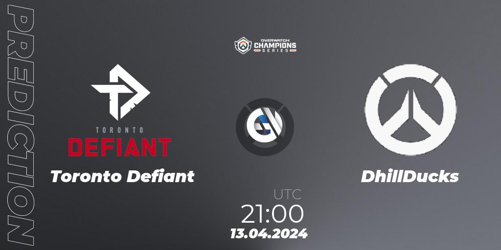 Toronto Defiant - DhillDucks: Maç tahminleri. 13.04.2024 at 21:00, Overwatch, Overwatch Champions Series 2024 - North America Stage 2 Group Stage