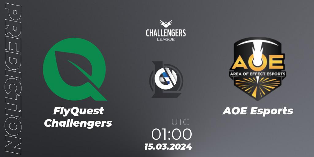 FlyQuest Challengers - AOE Esports: Maç tahminleri. 15.03.24, LoL, NACL 2024 Spring - Playoffs