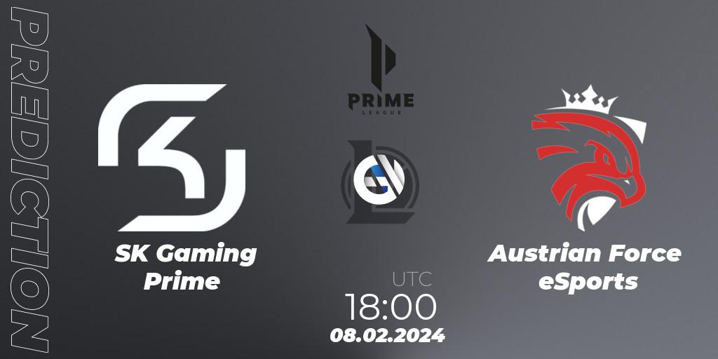 SK Gaming Prime - Austrian Force eSports: Maç tahminleri. 08.02.24, LoL, Prime League Spring 2024 - Group Stage