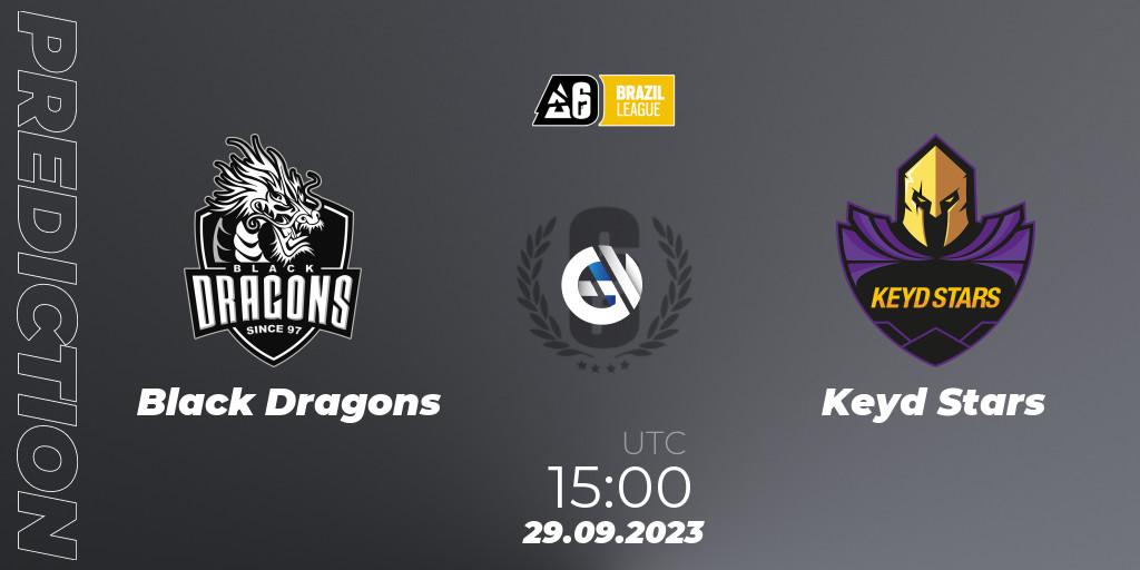 Black Dragons - Keyd Stars: Maç tahminleri. 29.09.2023 at 15:00, Rainbow Six, Brazil League 2023 - Stage 2