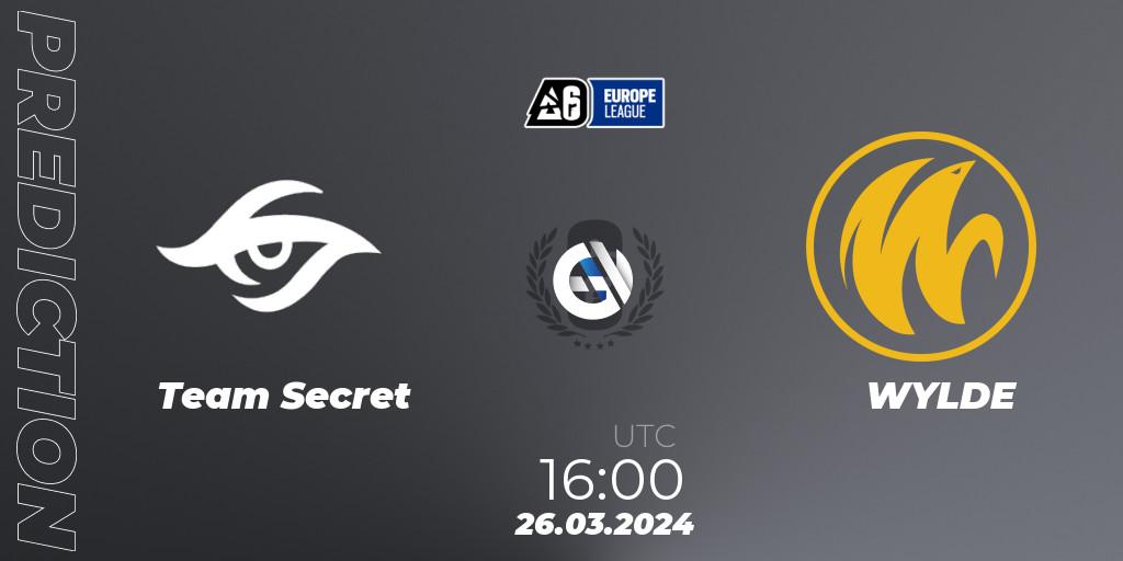 Team Secret - WYLDE: Maç tahminleri. 26.03.24, Rainbow Six, Europe League 2024 - Stage 1