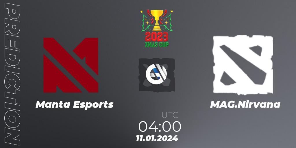 Manta Esports - MAG.Nirvana: Maç tahminleri. 11.01.2024 at 04:00, Dota 2, Xmas Cup 2023