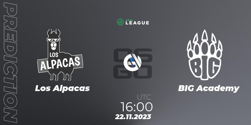 Los Alpacas - BIG Academy: Maç tahminleri. 22.11.2023 at 16:00, Counter-Strike (CS2), ESEA Season 47: Advanced Division - Europe
