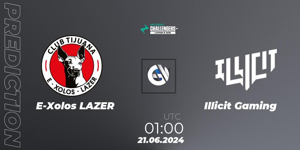 E-Xolos LAZER - Illicit Gaming: Maç tahminleri. 21.06.2024 at 01:30, VALORANT, VALORANT Challengers 2024 LAN: Split 2