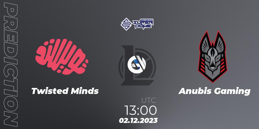 Twisted Minds - Anubis Gaming: Maç tahminleri. 02.12.2023 at 13:00, LoL, Superdome 2023 - Egypt