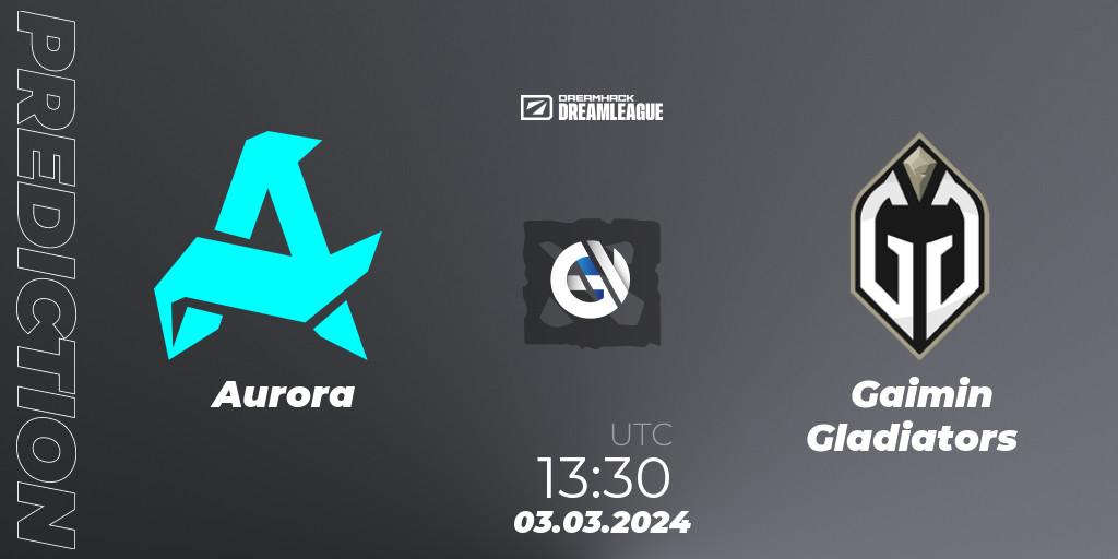 Aurora - Gaimin Gladiators: Maç tahminleri. 03.03.24, Dota 2, DreamLeague Season 22